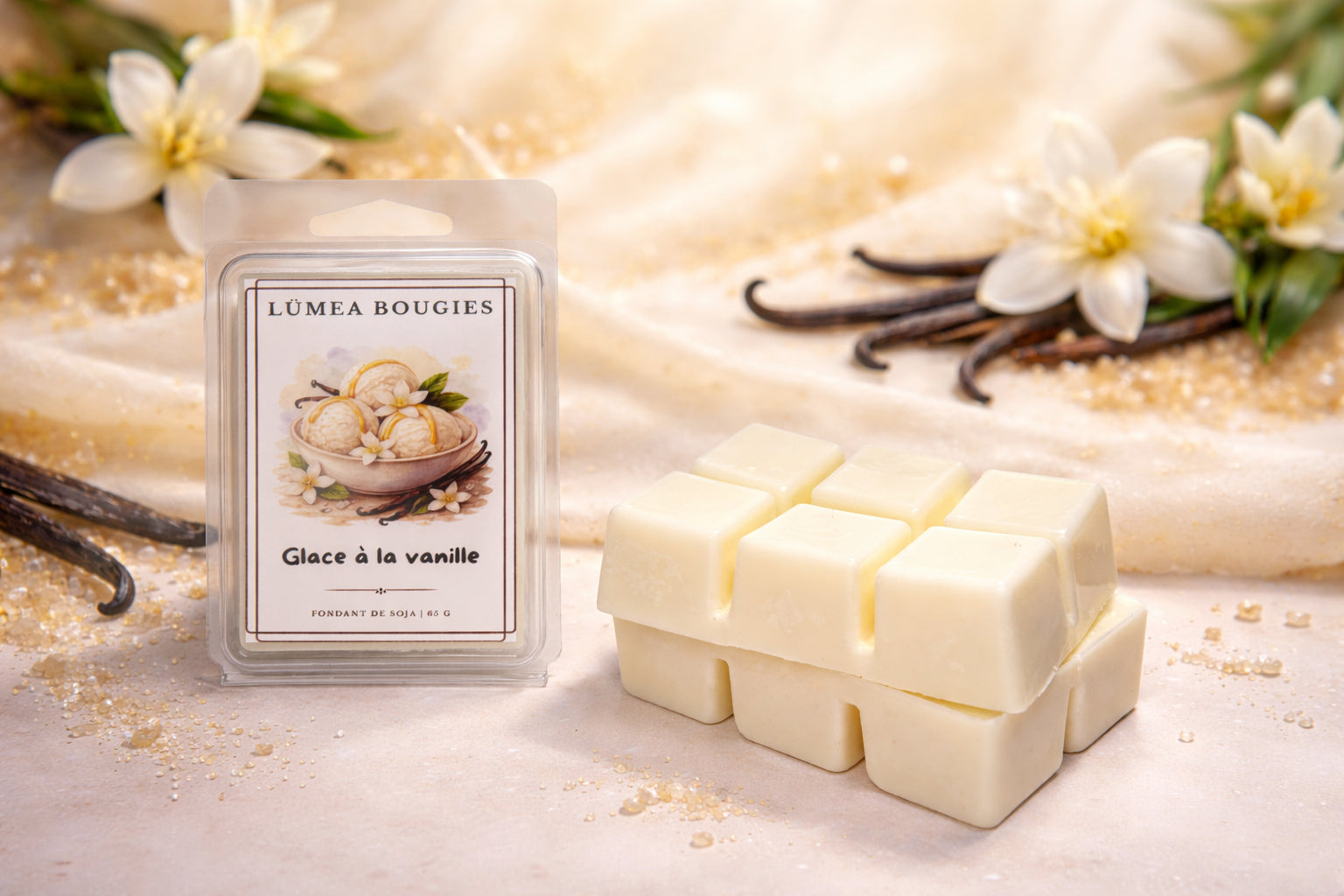 Fondant parfumé Vanille et Cannelle aux notes de tonka et sucre chaud fabriqué au Québec