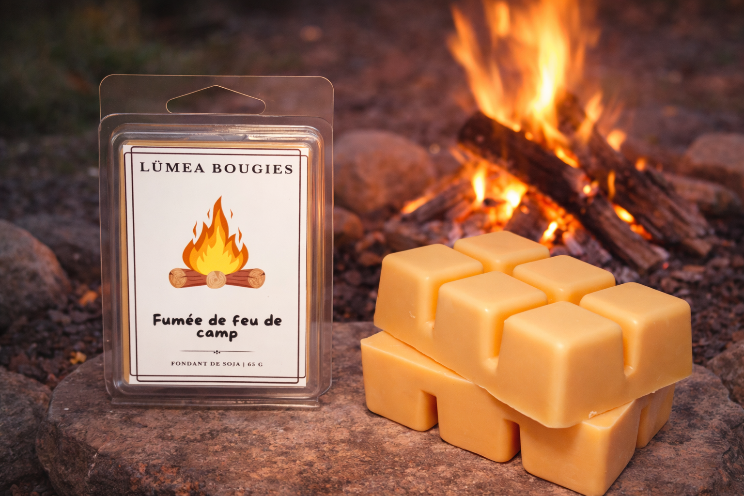 Fondant parfumé - Fumée de feu de camp