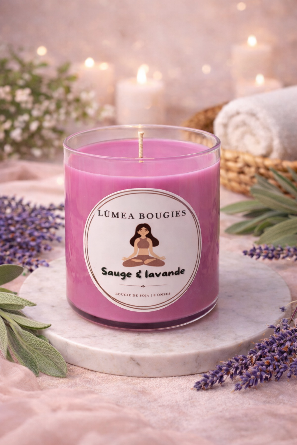 Bougie - Sauge et lavande