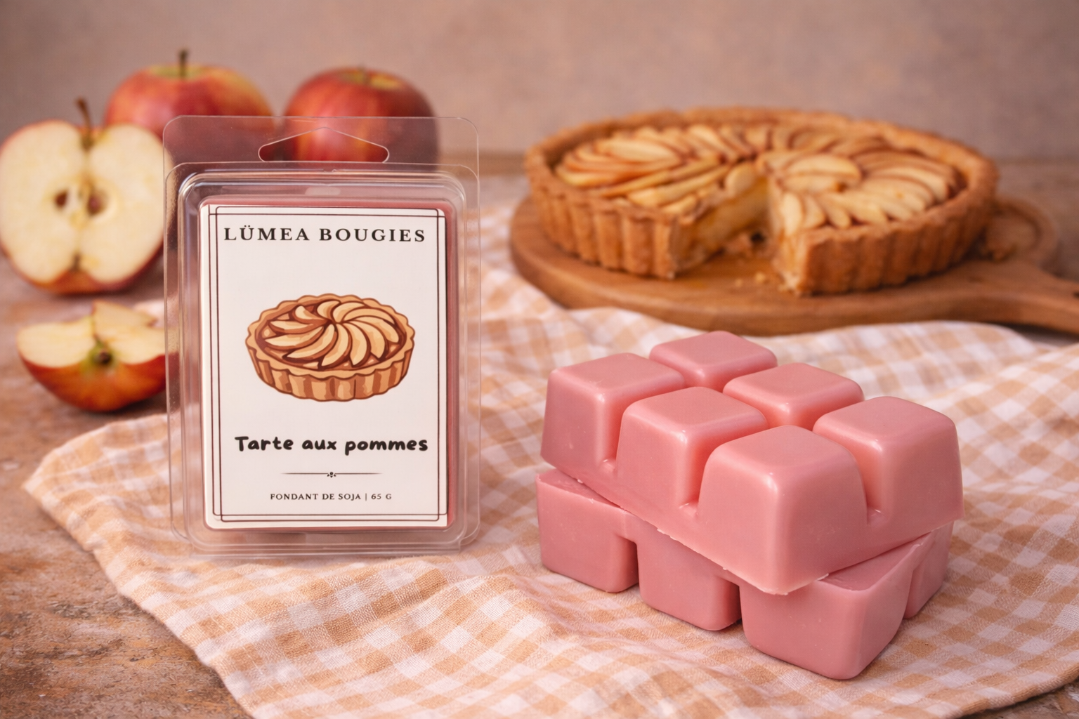 Fondant parfumé Tarte aux Pommes Épicée 65 g fabriqué au Québec